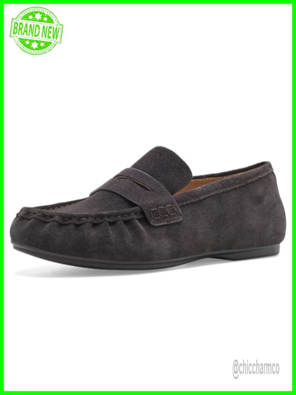 Suede Penny Loafers Slip-On Moc-Toe APMA Accepted